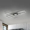 Gang|Loftlamper ^ JUST LIGHT. GmbH LED-loftlampe Asmin, CCT, sort, 98,9x69,4cm