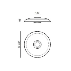 Loftlamper ^ Linea Light LED-loftlampe Basin_P, hvid, metal, Ø 48 cm