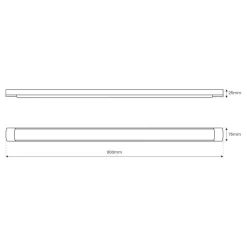 Arbejdsrum/Kontor|Loftlamper ^ Milagro Lighting LED-loftlampe Batten, længde 90 cm, aluminium, hvid, 4.000 K