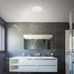 Loftlamper ^ Briloner LED-loftlampe Brili Splash, IP44, hvid, 4.000K