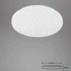Loftlamper ^ Briloner LED-loftlampe Brili Splash, IP44, hvid, 4.000K