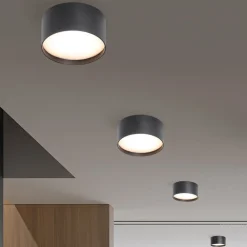 Udendørs Loftlamper ^ CMD LED-loftlampe 9092, Ø 12 cm, antracit, IP44, metal