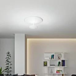 Loftlamper ^ Fabas Luce LED-loftlampe Conrad, hvid, Ø 50 cm, metal, dæmpbar