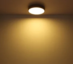 Globo Gang|Loftlamper > LED-loftlampe Doro, Ø 60 cm, mørk grafit/træ, træ, CCT