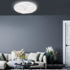 FISCHER & HONSEL Loftlamper|Loftlamper > LED-loftlampe Dots, hvid, Ø 50 cm, metal/akryl, CCT
