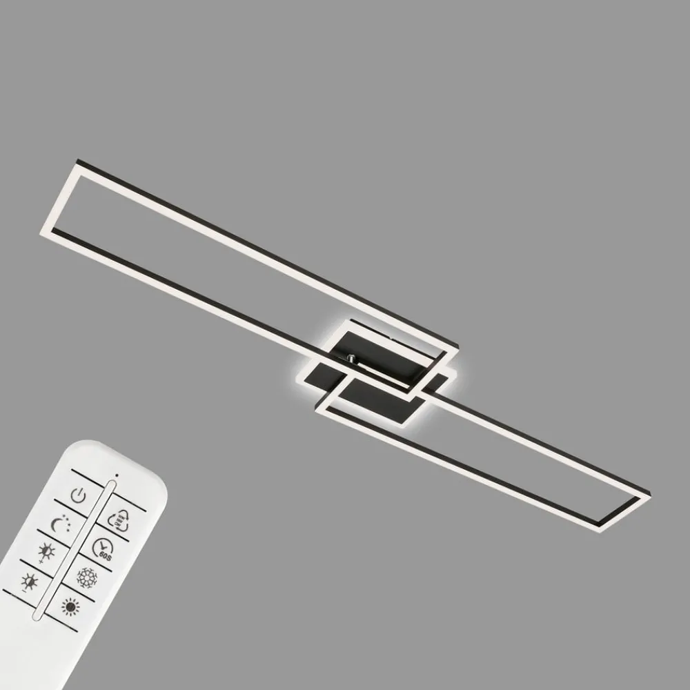Briloner Arbejdsrum/Kontor > LED-loftlampe Frame CCT fjernbetjening sort