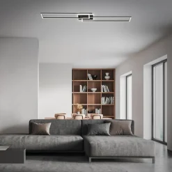 Briloner Arbejdsrum/Kontor > LED-loftlampe Frame CCT fjernbetjening sort