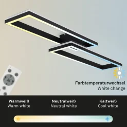 Briloner Gang|Loftlamper > LED-loftlampe Frame 2 lyskilder RGBW baggrundsbelysning 119,5 cm