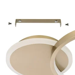 EGLO Loftlamper|Loftlamper > LED-loftlampe Gafares, guld, aluminium, 41 cm fjernbetjening CCT