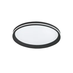 Loftlamper ^ Fabas Luce LED-loftlampe Isy, sort, Ø 45 cm, metal, CCT, dæmpbar