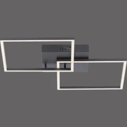 JUST LIGHT. GmbH Loftlamper > LED-loftlampe Iven, dæmpbar, sort, 53x53cm