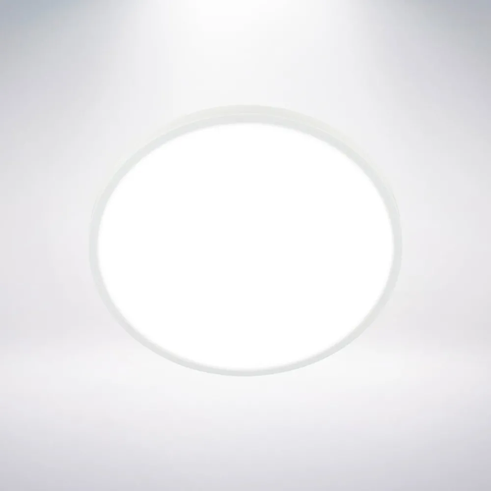 Arbejdsrum/Kontor ^ Briloner LED-loftlampe Kaida, hvid, Ø 30 cm, energiklasse A, 4.000 K