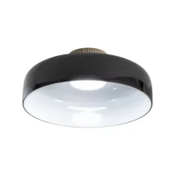 Fabas Luce Loftlamper > LED-loftlampe Lunar, sort, glas, Ø 42 cm, CCT, dæmpbar
