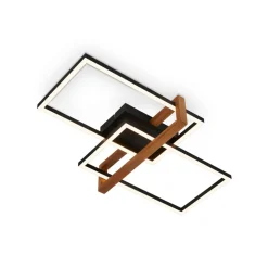 Loftlamper|Loftlamper ^ Briloner LED-loftlampe 3775015 2 lyskilder med træ