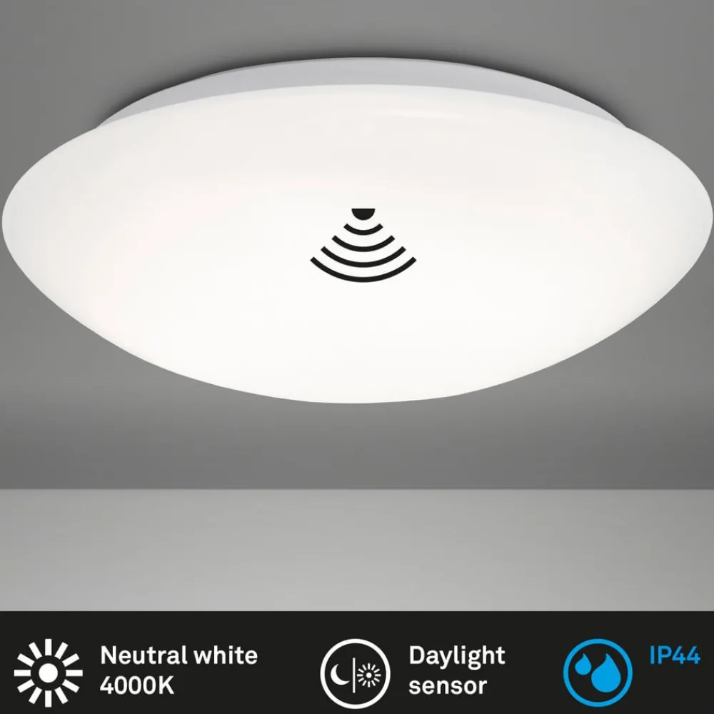 Briloner Loftlamper > LED-loftlampe med sensor Elipso IP44 4.000K Ø38cm