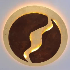 Paul Neuhaus Loftlamper|Loftlamper > LED-loftlampe Nevis, rund, Ø 50 cm, brun-guld