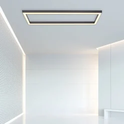 PURE Loftlamper > LED-loftlampe Lines, 110 x 30 cm, antracit, fjernbetjening