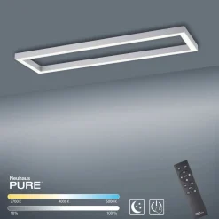 PURE Loftlamper > LED-loftlampe Lines, 110 x 30 cm, antracit, fjernbetjening