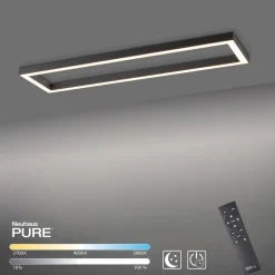 PURE Loftlamper > LED-loftlampe Lines, 110 x 30 cm, antracit, fjernbetjening