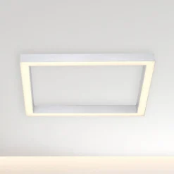 PURE Loftlamper > LED-loftlampe Lines, 55 x 55 cm, sølv, CCT, fjernbetjening