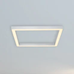 PURE Loftlamper > LED-loftlampe Lines, 55 x 55 cm, sølv, CCT, fjernbetjening