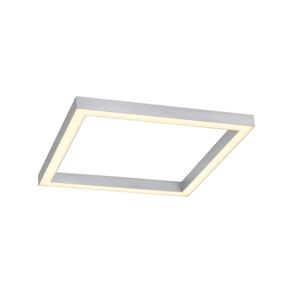 PURE Loftlamper > LED-loftlampe Lines, 55 x 55 cm, sølv, CCT, fjernbetjening