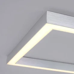 PURE Loftlamper > LED-loftlampe Lines, 55 x 55 cm, sølv, CCT, fjernbetjening