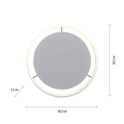 JUST LIGHT. GmbH Loftlamper|Loftlamper > LED-loftlampe Ritus, Ø 58,5 cm, aluminium