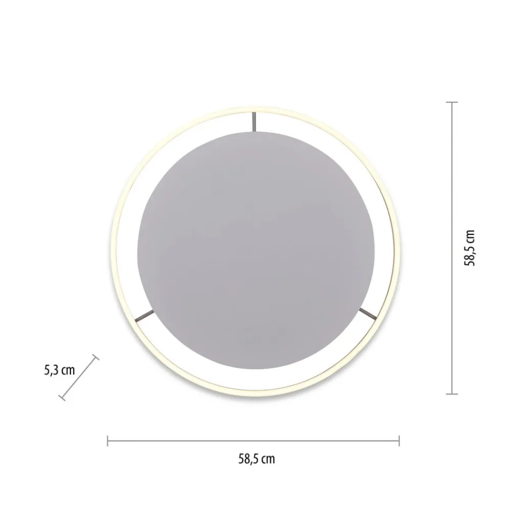 JUST LIGHT. GmbH Loftlamper|Loftlamper > LED-loftlampe Ritus, Ø 58,5 cm, aluminium
