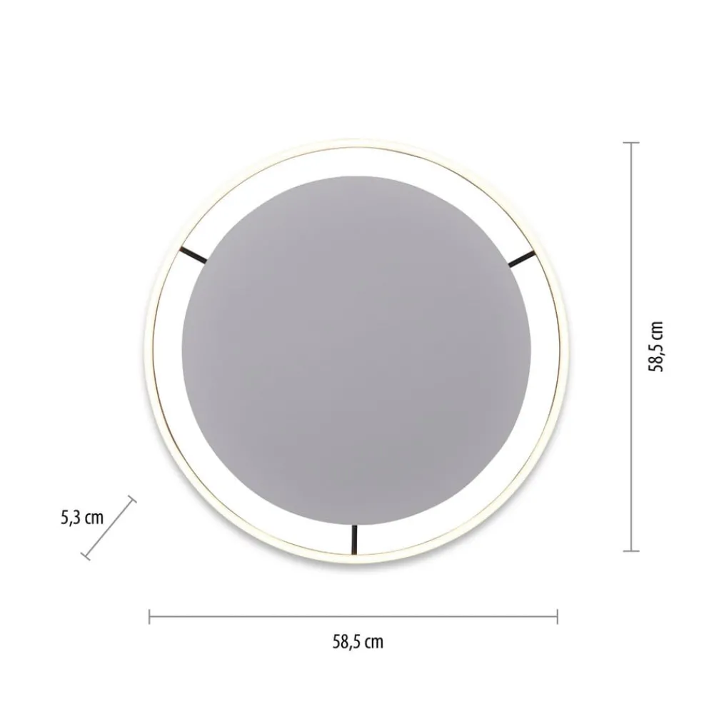 JUST LIGHT. GmbH Loftlamper > LED-loftlampe Ritus, Ø 58,5 cm, antracit