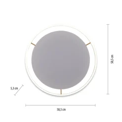 Loftlamper|Loftlamper ^ JUST LIGHT. GmbH LED-loftlampe Ritus, Ø 58,5 cm, mat messing