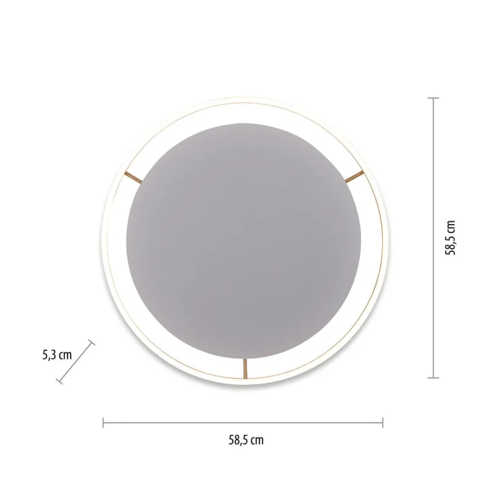 Loftlamper|Loftlamper ^ JUST LIGHT. GmbH LED-loftlampe Ritus, Ø 58,5 cm, mat messing