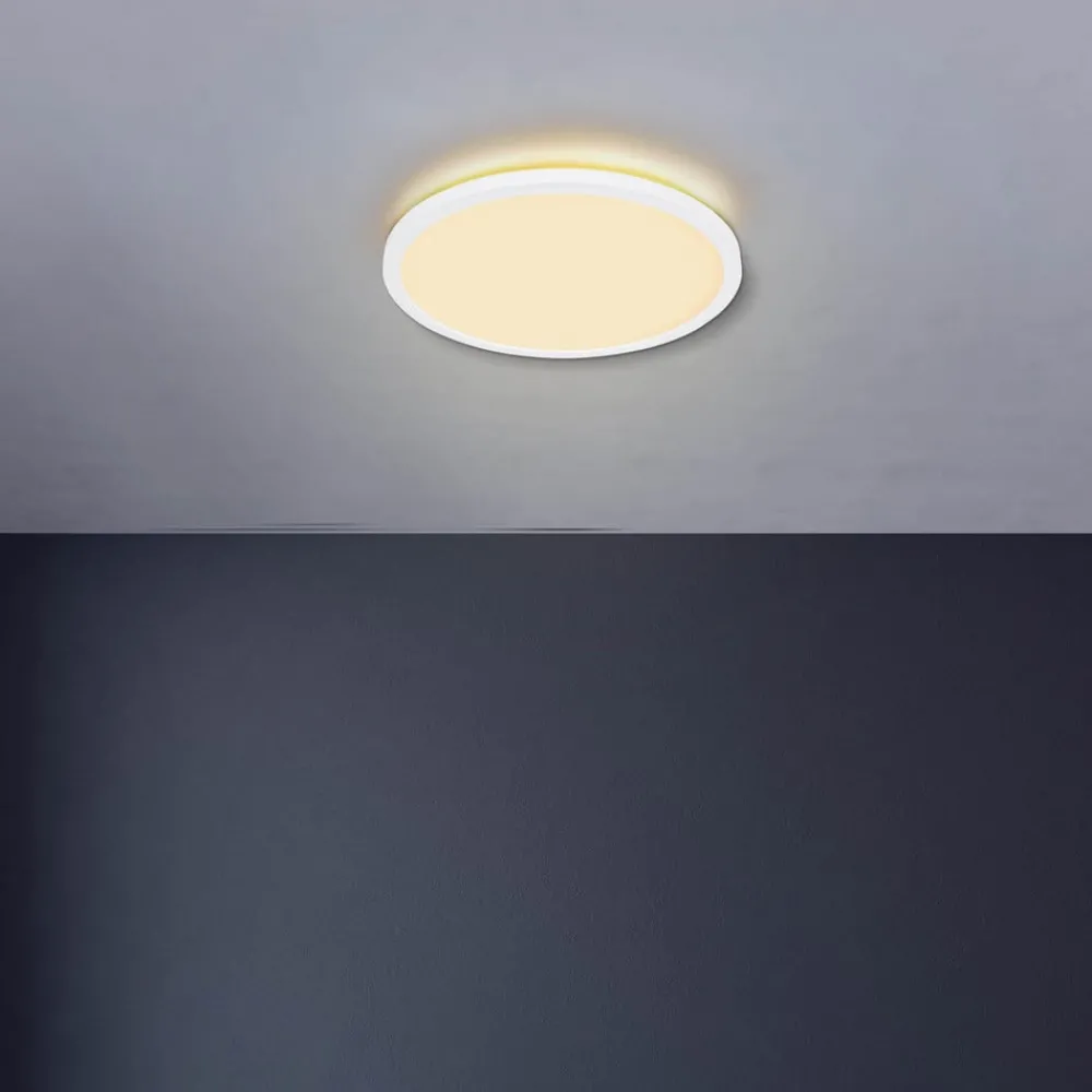 Globo Loftlamper > LED-loftlampe Sapana, hvid, Ø 42 cm, plast, IP44