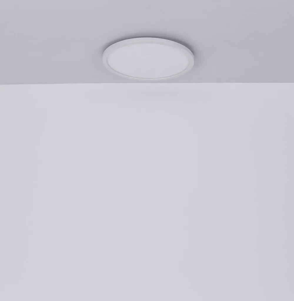 Globo Loftlamper > LED-loftlampe Sapana, hvid, Ø 42 cm, plast, IP44