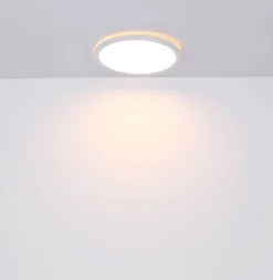 Globo Loftlamper > LED-loftlampe Sapana, hvid, Ø 42 cm, plast, IP44