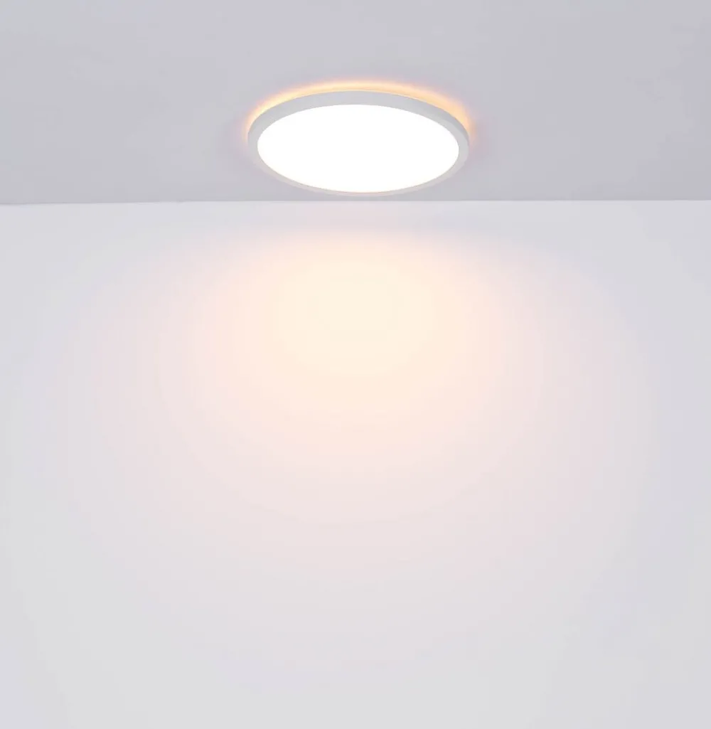 Globo Loftlamper > LED-loftlampe Sapana, hvid, Ø 42 cm, plast, IP44
