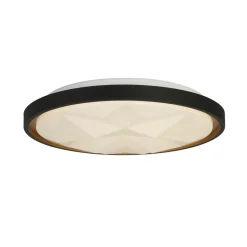 Loftlamper ^ Searchlight LED-loftlampe Satellite sort Ø 42cm stål fjernbetjening