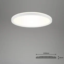 Arbejdsrum/Kontor ^ Briloner LED-loftlampe Slim S dæmpbar CCT hvid Ø 29 cm
