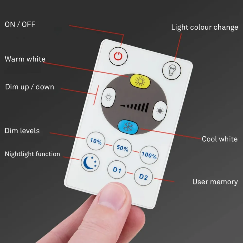 Arbejdsrum/Kontor ^ Briloner LED-loftlampe Slim S dæmpbar CCT hvid Ø 29 cm