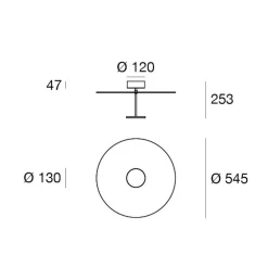 Linea Light Loftlamper > LED-loftlampe Stilo_S, hvid, Ø 55 cm