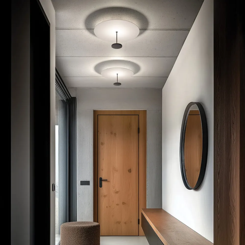 Loftlamper ^ Linea Light LED-loftlampe Stilo_S, sort, Ø 55 cm