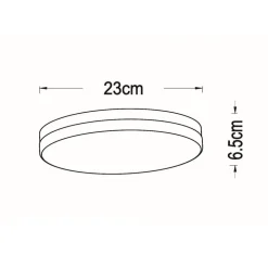 Lucide Loftlamper > LED-loftlampe til badeværelset Biskit, sort, Ø 23 cm, plast