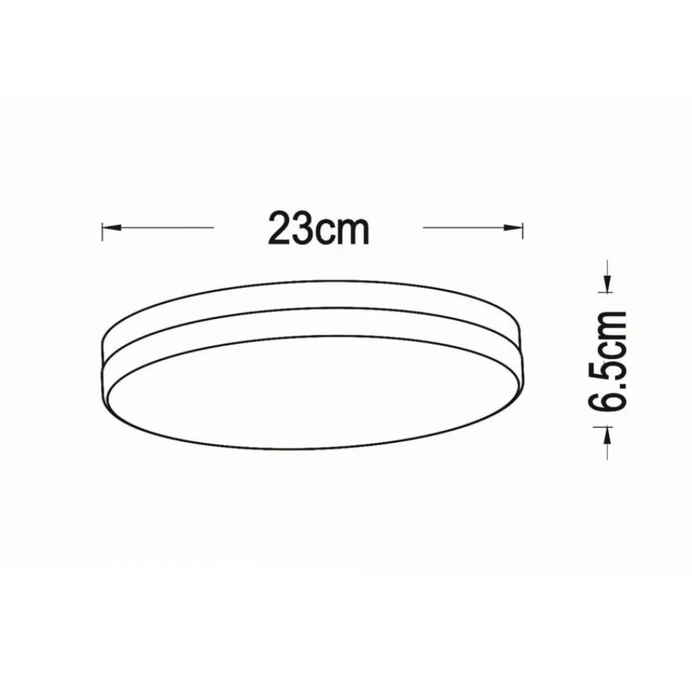 Lucide Loftlamper > LED-loftlampe til badeværelset Biskit, sort, Ø 23 cm, plast