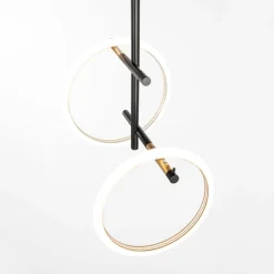 Marchetti Loftlamper > LED-loftlampe Ulaop, to ringe, sort