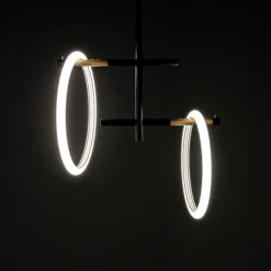 Marchetti Loftlamper > LED-loftlampe Ulaop, to ringe, sort