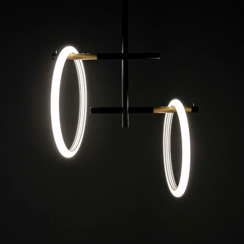 Marchetti Loftlamper > LED-loftlampe Ulaop, to ringe, sort