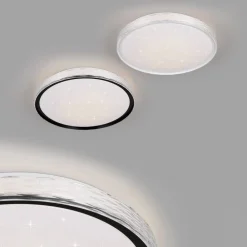 Reality Leuchten Loftlamper > LED-loftlampe Varda, sort, Ø 39 cm, fjernbetjening
