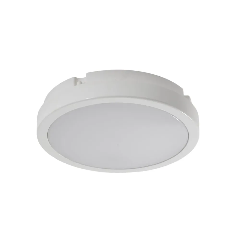 Udendørs Loftlamper ^ Milagro Lighting LED-loftlampe Vera, hvid, plast, Ø 22 cm, IP65