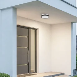 Milagro Lighting Udendørs Loftlamper > LED-loftlampe Vera, sort, plast, Ø 22 cm, IP65