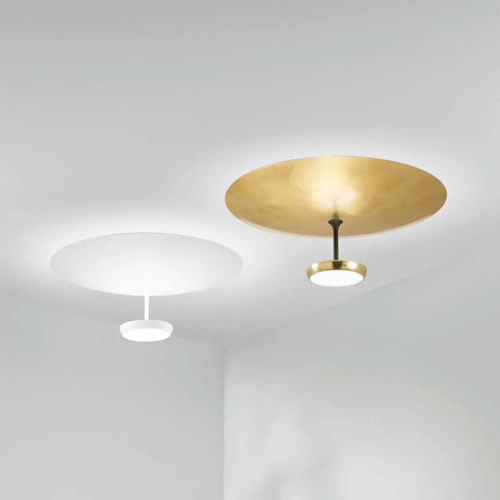 Fabas Luce Loftlamper > LED-loftlampe Yuko, hvid, metal, 23 cm høj, dæmpbar